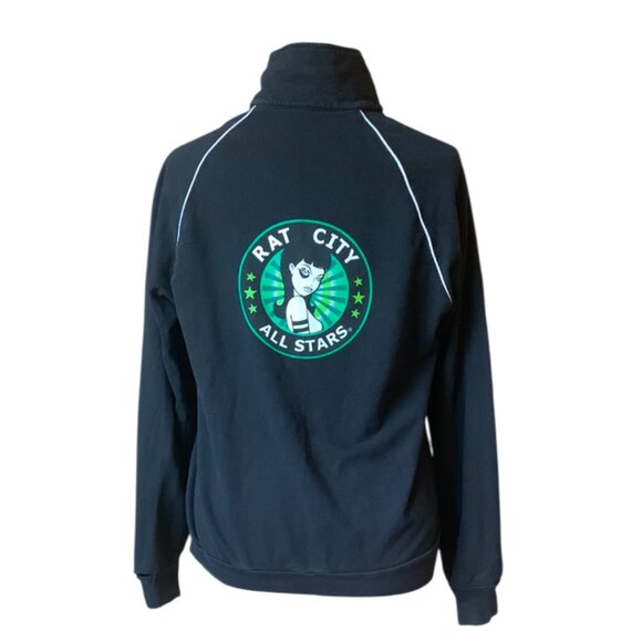 VINTAGE - Roller derby Rat City Black Zip-Up Jacket - TO CHECK SIZE - Picture 1 of 7